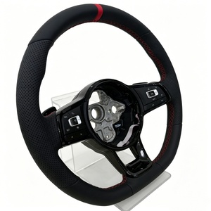 Volante Deportivo de Cuero Negro para VW Golf Polo Passat MK4 MK5 MK6 MK7 Jetta - Product Image 2