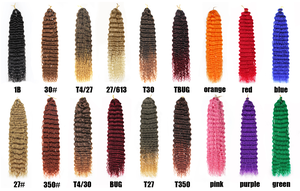 Extensions de cheveux synthétiques ondulés de 24 pouces, couleur rouge ombré, pour tresses au <span class=keywords><strong>crochet</strong></span>, avec <span class=keywords><strong>crochet</strong></span> inclus, pour femmes noires, tresses bouclées style bohème - Product Image 6