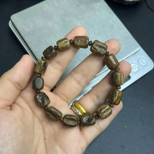 Pulsera de cuentas de madera de agar prémium, pulsera de cuentas de madera natural fragante, hecha a mano, elástica, para meditación, yoga, regalo de joyería - Product Image 1