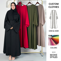 Koleksi Baru 2026 Gaun Wanita Modis Tertutup Abaya Pakaian Islami Terbaru Bahan Polyester Bernapas untuk Muslim Gaun Lebaran