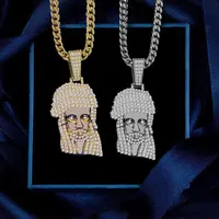 Starsgem-collar con colgante de Jesús y diamantes de moissanita, joyería de moda, cadena de plata S925