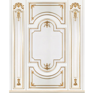 <span class=keywords><strong>Moulure</strong></span> murale de style cour avec fillet multicouche et bordure <span class=keywords><strong>dorée</strong></span> pour hall d'entrée de villa haut de gamme, <span class=keywords><strong>moulure</strong></span> en bois à motif rétro - Product Image 5