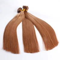 Extensions de cheveux humains vierges Remy à double trame 12A, 100 % non traités, avec pointe en U, livraison directe