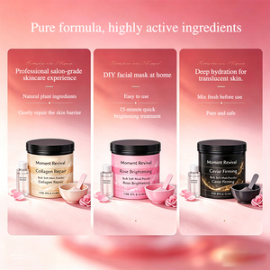 มาส์กผงเนื้อนุ่มแบบกำหนดเอง MOQ ต่ำ รับผลิต OEM แบรนด์ส่วนตัว ตัวอย่างมาเร็ว คอลลาเจน คาเวียร์ กุหลาบ คลอเรลล่า มาส์กแบบแห้ง พร้อมส่งแบบดรอปชิป - Product Image 1