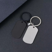 Grosir Gantungan Kunci Dog Tag Magnet - Gantungan Kunci Pasangan Stainless Steel Kosong untuk Diukir, Hadiah Liburan