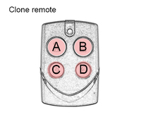 Télécommande sans fil pour portes, 433mhz, télécommande en plastique, Type d'apprentissage, 4 boutons