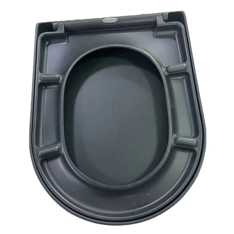 Custom Black Plastic Vacuum Formed Component for Toilet Seat Part with Structural Design