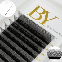 Extensions de cils pré-fabriquées en forme de Y, extensions de cils YY, cils doux faits à la main, courbure C CC D, extensions de cils en vison noir mat