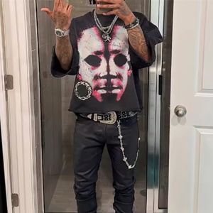 Fabricante de ropa Logotipo personalizado Gráfico Unisex Vintage Camisetas 100% Algodón Peso pesado Camiseta de gran tamaño para hombres - Product Image 1