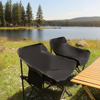 Ensemble table et chaise de camping pliables en alliage d'aluminium, design moderne, écologique, durable, pour jardin, plage, pique-nique, extérieur