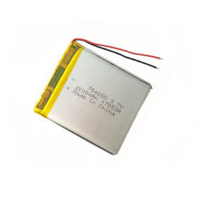 Polymer ion battery <strong>3</strong>,7 v 2000 mah 754650 battery, high discharge lipo battery - Product Image 4
