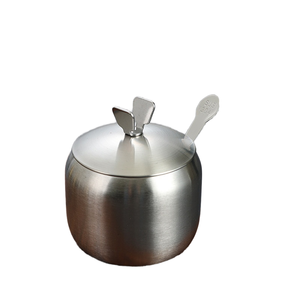 Recipientes de Acero Inoxidable Dorado Ecológicos para Cocina, Modernos y de Lujo, para Condimentos, Especias, Azúcar, Sal y Pimienta - Product Image 1