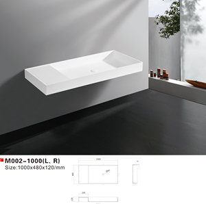 Hiện đại sang trọng tùy chỉnh màu sắc Matte Trắng rắn bề mặt phòng tắm rửa lưu vực Đá Nhân Tạo dầu gội đầu Sinks - Product Image 5