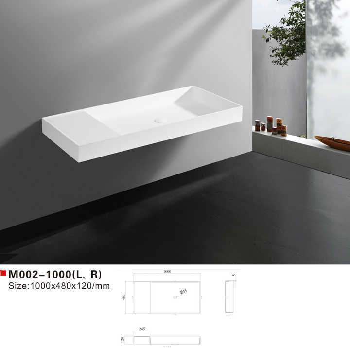 Modern Luxury Customized Color Matte White Solid Surface Bathroom ...