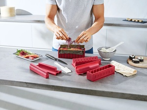 Fabricante de <span class=keywords><strong>sushi</strong></span> de lujo con 4 formas de molde de arroz manual Fácil y divertido Rollos de <span class=keywords><strong>sushi</strong></span> fabricante de kit de <span class=keywords><strong>sushi</strong></span> de plástico - Product Image 3