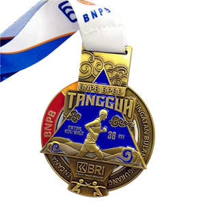Regalo feliz Logotipo grabado personalizado de fábrica Diseño 3D Deporte Metal Taekwondo Maratón Medallas Trofeos Moda antigua Cruz Anime - Product Image 1