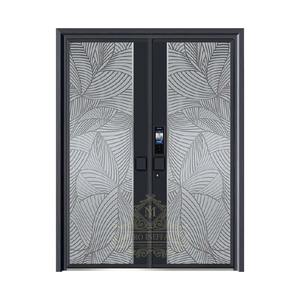 <span class=keywords><strong>Porte</strong></span> <span class=keywords><strong>d</strong></span>'<span class=keywords><strong>entrée</strong></span> en acier inoxydable de haute qualité, résistante à la rouille, pour usage résidentiel, <span class=keywords><strong>avec</strong></span> serrure à code électronique, trappe pour chat et ventilateur - Product Image 1