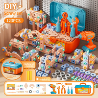 Coffret d'outils de réparation éducatif pour enfants, jeu d'imitation, jouet de montage DIY, perceuse électrique, tournevis, kit de vis et écrous