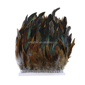 Großhandel 15-20 cm Hahnenfedern-Borte mit natürlichem Muster für Karnevalskostüme, Partydekorationen und Bekleidungsanwendungen - Product Image 1