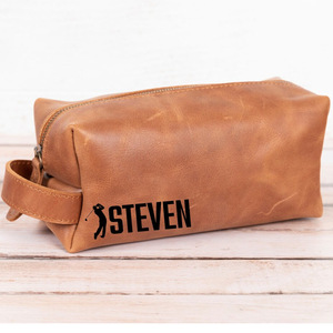 Golf ball <b>storage</b> bag, zip-top tote bag, travel <b>toiletry</b> bag, waterproof leather bag, logo printable. - Product Image 3
