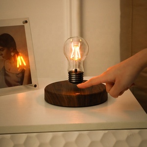 Snooker không dây đứng toàn cầu vòng tròn dễ thương đầu giường trang trí hình học nổi từ vòng tròn chống trọng lực Đèn Bàn Pin - Product Image 1