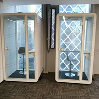 Cabine de bureau insonorisée acoustique, cabine de confidentialité modulaire, climatisation silencieuse, bureau moderne pour entreprise et domicile, verre insonorisé de 10 mm d'épaisseur