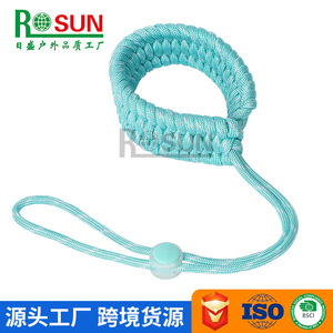 RONSUN Paracord Braided Bracelet Orange Phone Strap Wristband Industrial Use Polyester Material - Product Image 2