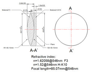Lentes acromáticas con recubrimiento AR personalizado - Product Image 2