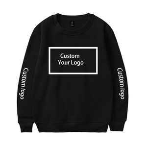 Custom Logo Unisex Crew Neck Sweatshirt Premium Cotton Fleece Oversized <b>Pullover</b> Streetwear Sweatshirt Wholesale - Product Image 1