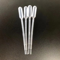 Consommables de laboratoire jetables, pipette de transfert stérile de 3 ml, matériau PP transparent, utilisation en laboratoire hospitalier, Pasture, 100 pièces/boîte