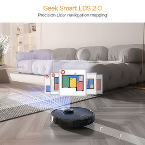 หุ่นยนต์ดูดฝุ่น GeekSmart L7 แรงดูด 2700 Pa ระบบนำทาง LDS ควบคุมผ่านแอป พร้อมฟิลเตอร์พลาสติก เหมาะสำหรับบ้านขนาดใหญ่ที่มีสัตว์เลี้ยง - Product Image 3