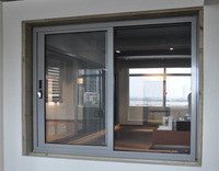 Fenêtres en aluminium à rupture thermique automatique Double vitrage Fenêtres coulissantes en aluminium en verre incassable