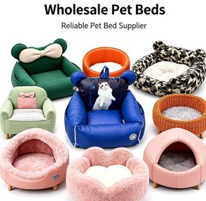 Cartoon Ears Pet <b>Sofa</b> <b>Bed</b> with Backrest, Thickened Sponge Support Comfortable <b>Dog</b> Couch for Small <b>Dogs</b> - Product Image 1