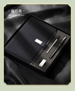Custom Logo Luxury Refillable Stationery Pen Notebook Gift Set Business Blue Vegan Leather Magnetic Note Book A5 <b>Journal</b> Box Set - Product Image 5