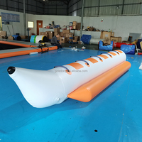 Bateau banane gonflable commercial, tube aquatique tractable multi-personnes, flotteur tractable pour la plage, le sport nautique et les divertissements en mer