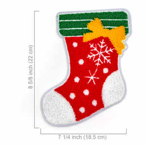 Chenille Brodé Arbre De Noël Conception En Plastique PVC Patch À Coudre pour Toile Cadeau Emballage & Décoration - Product Image 3