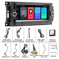 Autoradio Android Octa Core BQCC 6,86 pouces pour Jeep/Dodge/Chrysler, Carplay, GPS, DSP, 4G, écran LED multicolores, stéréo