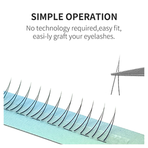 OEM韓国PBT 0.07マットブラックV字型合成ヘアDIYボトムラッシュJカールローワーアンダーつけまつげエクステンション - Product Image 4