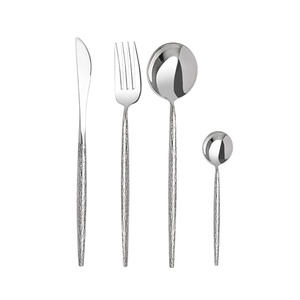 Juego <span class=keywords><strong>de</strong></span> cubiertos <span class=keywords><strong>de</strong></span> acero inoxidable 304 martillado, tenedores, cucharas, cuchillos para carne, ensalada, postre, cubertería para bodas, fiestas, utensilios <span class=keywords><strong>de</strong></span> mesa. - Product Image 5