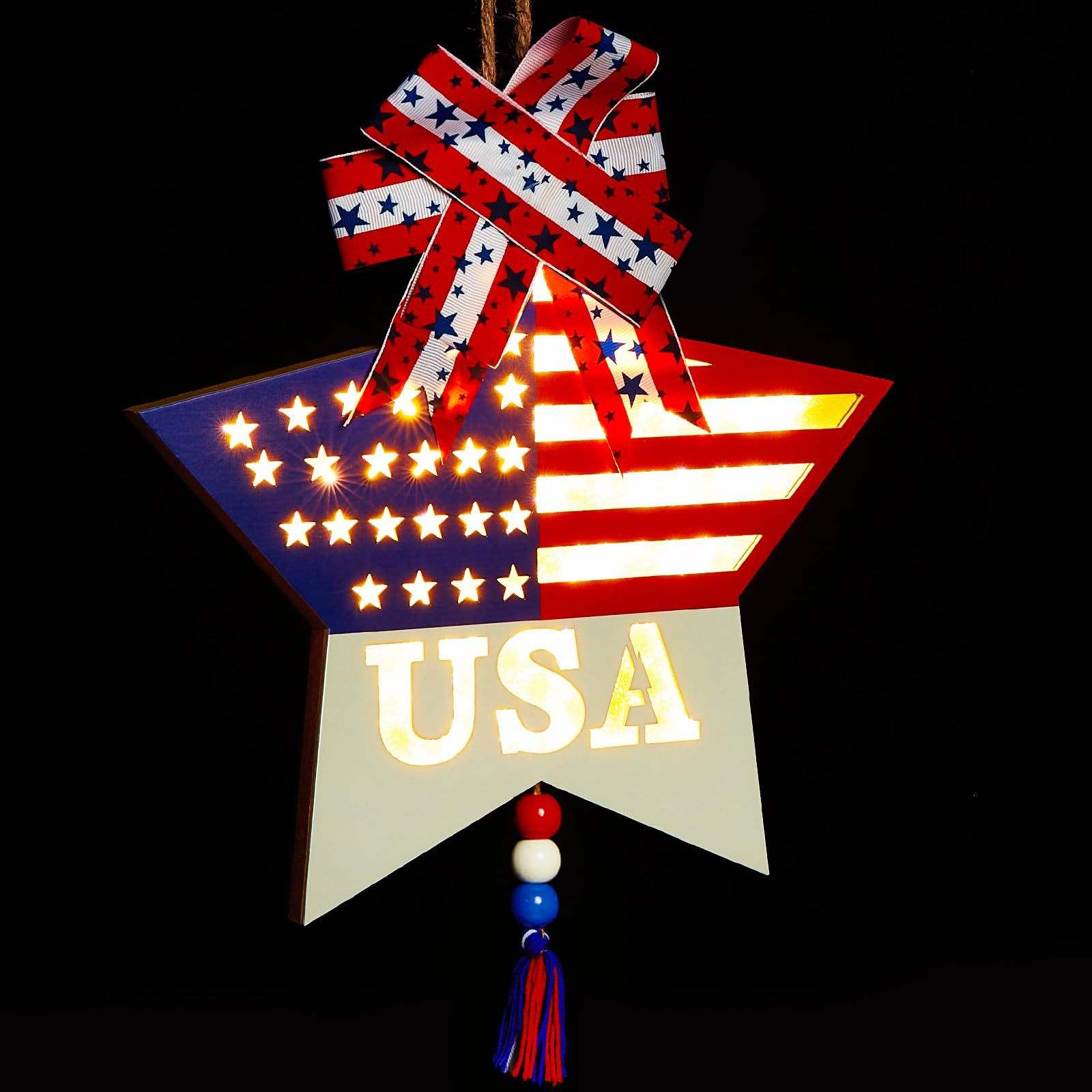 Custom wooden ornaments for Independence Day 1