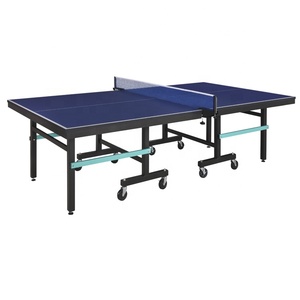Table de tennis de table pliable de haute qualité personnalisée avec roues mobiles, équipement de ping-pong, bureau, table de tennis de table d'usine OEM - Product Image 5