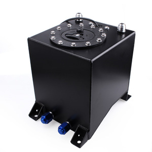 Tanque de Combustible de Aleación de Aluminio de 10L Negro con Sensor para Modificación de Autos y Drifting - Product Image 1