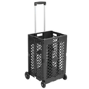 Crate Box Wheeled Shopping Storage Crate Box Folding Trolley Wheeled Shopping Storage Crate Box