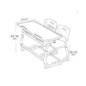 Ensemble de bureau et de chaise <span class=keywords><strong>scolaire</strong></span> en métal de qualité supérieure, moderne, personnalisable, réglable, écologique, double chaise et table pour étudiants - Product Image 5