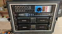 CrazyDance Distribuidor de Energía para Subwoofer de 4+8 Líneas, Rack Metálico Impermeable para Exteriores, Fuente de Alimentación para Altavoces de Audio de 1kW, Audio de Alta Resolución
