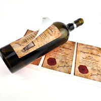 Étiquette autocollante personnalisable, résistante, imperméable, double couche, pour bière et vin