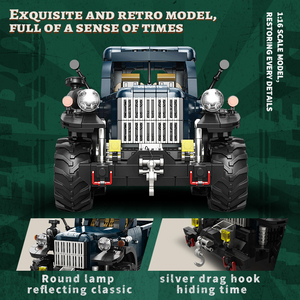 Blocs de construction Power Wagon 1952, modèle de camionnette classique, véhicule vintage, jouet de construction DIY pour enfants et adultes - Product Image 3