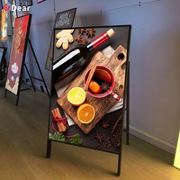 Boîte à lumière LED ultra-mince 60x90cm avec cadre en aluminium, affichage mural pour affiches publicitaires, idéal pour les magasins de films, les restaurants et les vitrines.