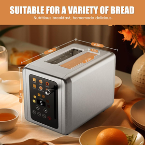 Hot Selling 2 Slice Slim Automatic Bread Electric Toasters <b>Kitchen</b> Appliances with Removable Crumb Tray Smart Toaster - Product Image 5