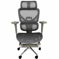 Chaise de bureau de direction moderne et réglable avec appui-tête, structure en acier chromé, haute élasticité, pour bureau à domicile